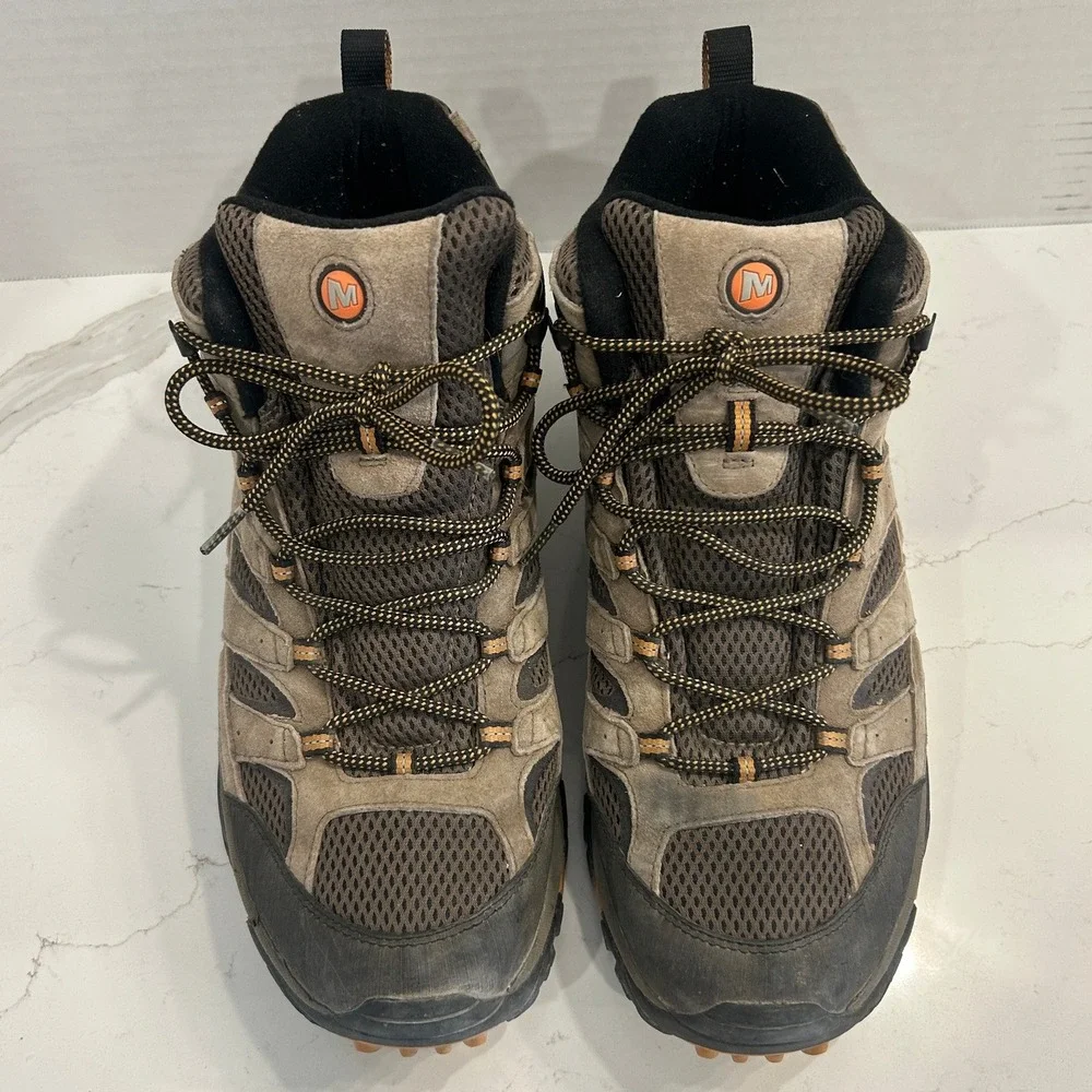 Merrell Moab 2 Mid Vent Wide Hiking Boots Mens 13 Brown Vibram Outsole J06045W